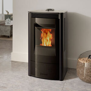 Modern, sleek Allure Gloss Black Pellet Stove
