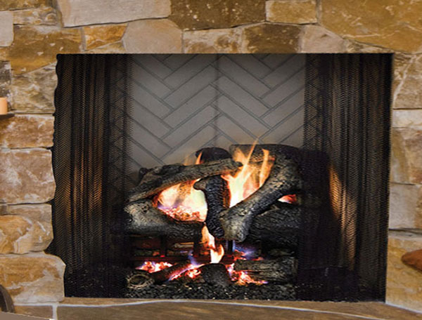 Majestic Ashland Wood Fireplace with stone surround