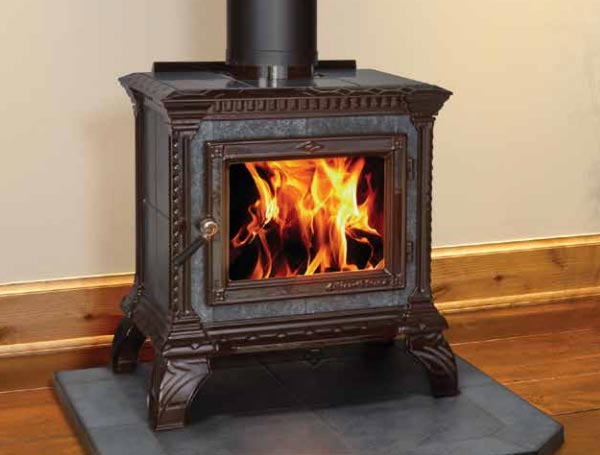 Hearthstone Tribute 8040 Wood Stove with a rustic oil rubbed bronze finish