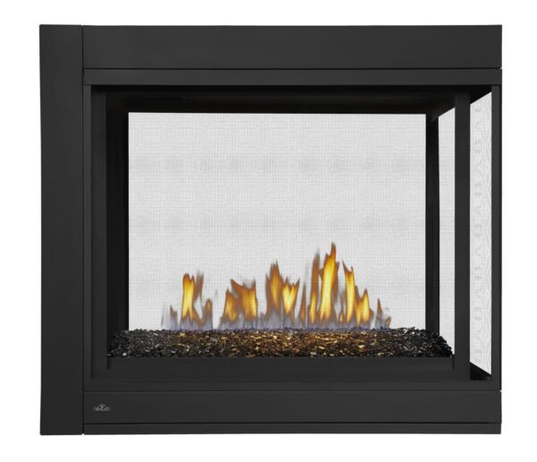 Napoleon - Ascent™ Multi-View 3-Sided Direct Vent Fireplace with Glass Embers, Natural Gas, Electronic Ignition