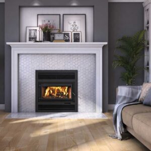 Ventis - Large Sized Single Door Wood Burning Fireplace with 2200 Sq Ft Max Heating Space - HE250R